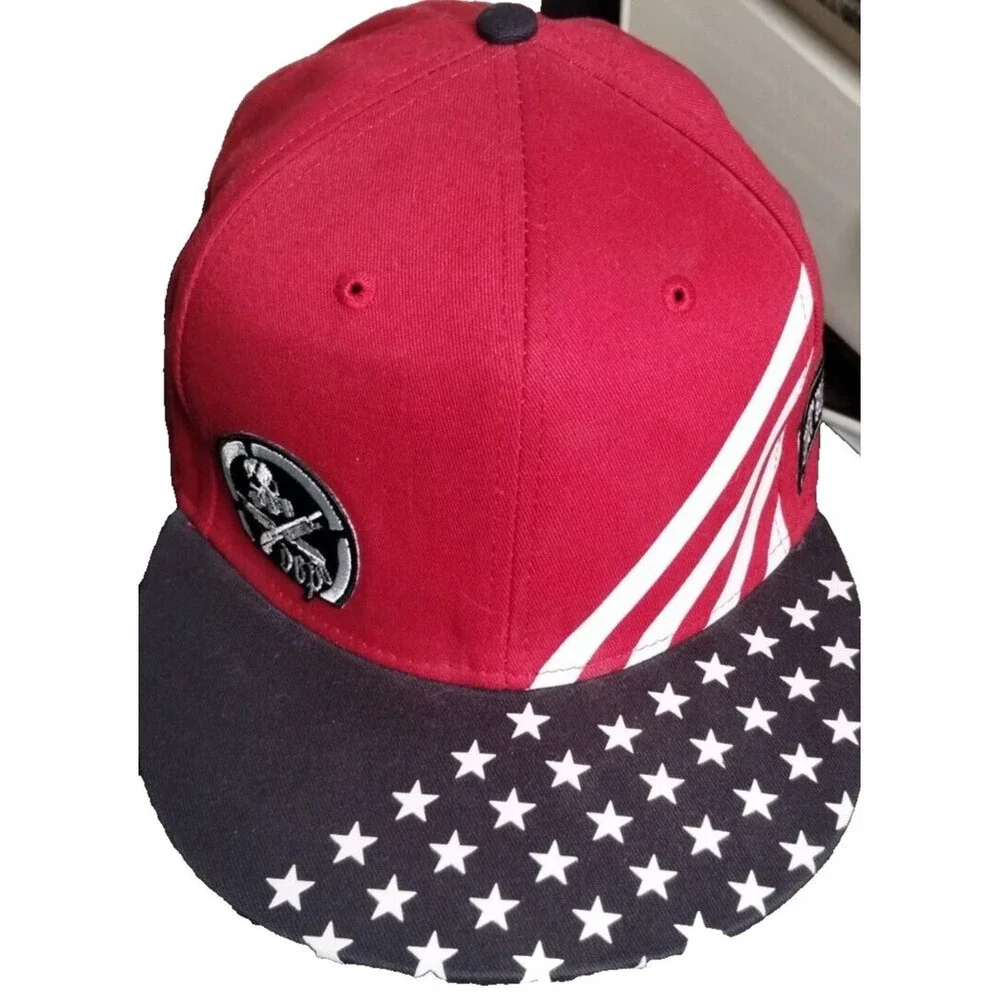 Dirt Bike Pirates American Flag Baseball Trucker Hat Unisex Adjustable